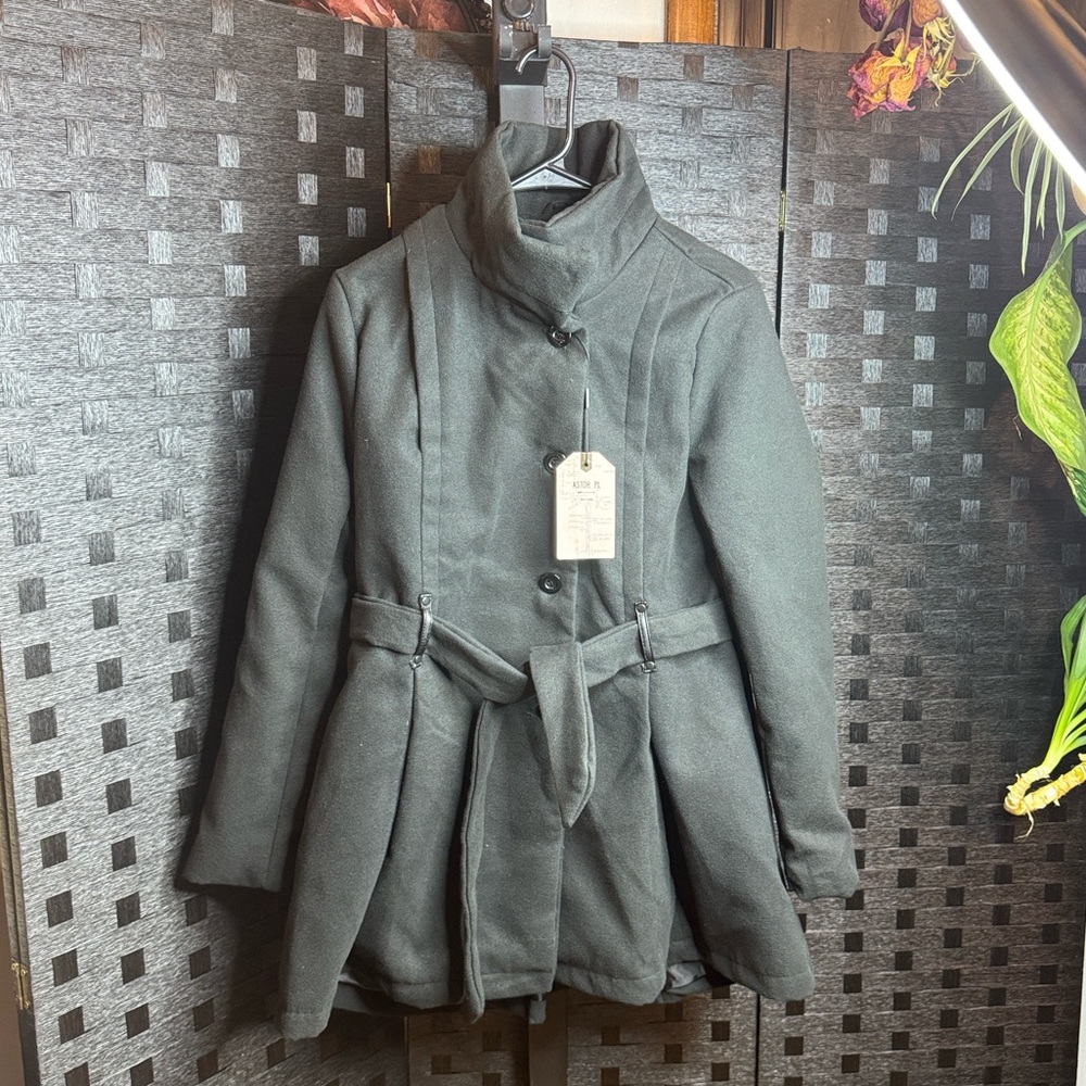 ASTOR PL NY Jacket Black Tie Waist Sz M NWT